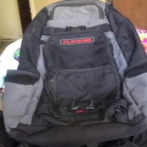 Five zippered pockets on this Dakine heavy duty backpack